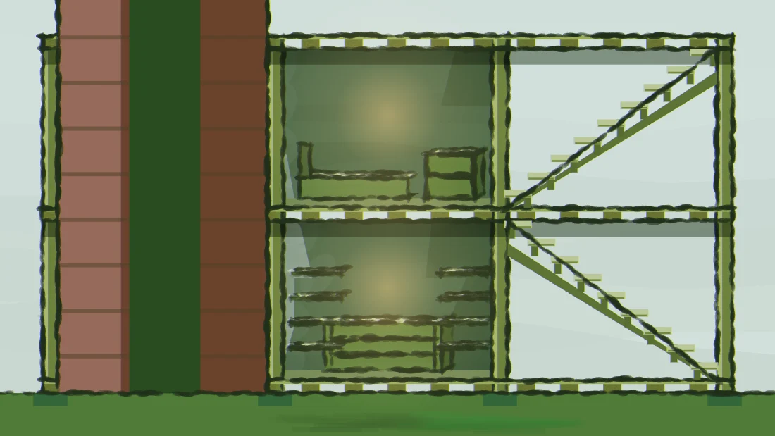 A plate from Series 59: The Front Wall Taken Off